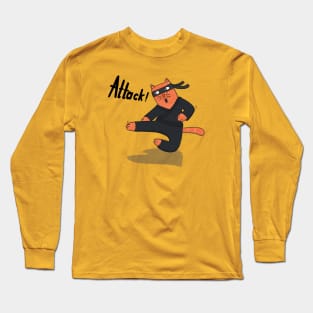 Karate Cat Long Sleeve T-Shirt